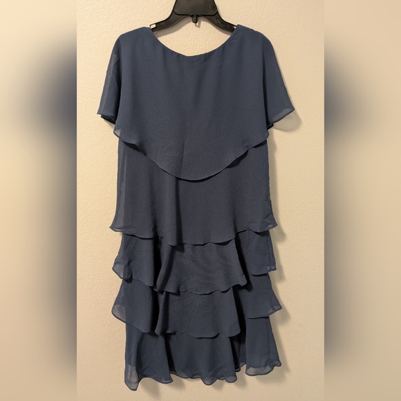 SLNY Blue Layered Dress - Picture 2 of 4